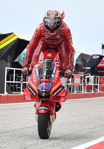 Alegría de Jack Miller tras conseguir la pole en San Marino.