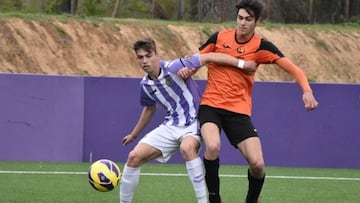 Alberto Marí, en su etapa en la cantera del Real Valladolid.