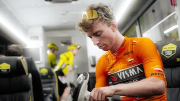 El ciclista británico del Visma - Lease a Bike Matthew Brennan, durante una etapa del Tour de Noruega.