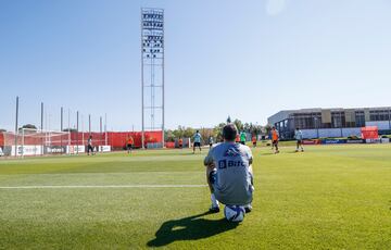 Luis Enrique durante un entrenamiento en agosto de 2021.