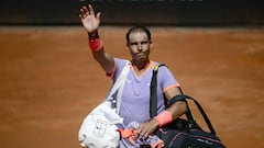 Rafa Nadal se despide del público del Foro Itálico.