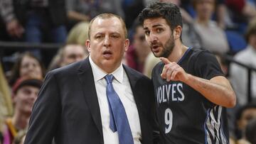 Ricky Rubio con Thibodeau.