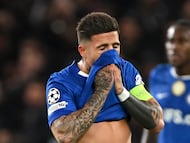 Enzo Fernández jugando contra el PSG.