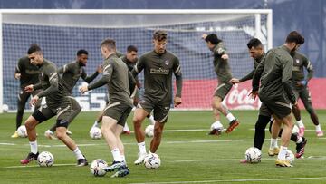El entrenamiento del miércoles del Atlético.