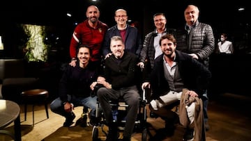 Monchi, José Castro, Luis Castro, Manzano, Del Nido, Unzué y Carrión, en Pamplona.