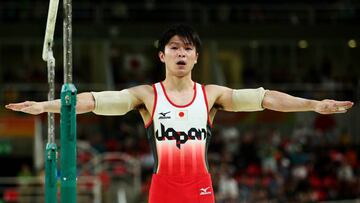 El gimnasta japonés Kohei Uchimura, durante la final del concurso por equipos en gimnasia en los Juegos Olímpicos de Río.