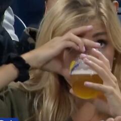 Who is the US Open fan who went viral for chugging a beer for the second year in a row?