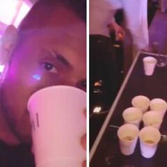 Kyrgios se graba tras caer eliminado ante Nadal de fiesta, jugando al beerpong y cantando