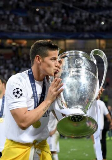 2016 Champions League: James did not take part as Real Madrid beat Atlético on penalties.