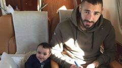 Benzema posa con su hijo Ibrahim