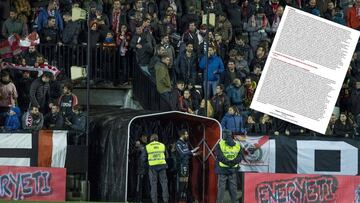 El árbitro del Rayo-Albacete suspendió el partido porque la seguridad no estaba garantizada