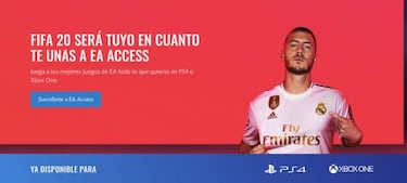 FIFA 20 llega a EA Access, el Netflix de videojuegos de EA, para PS4 y Xbox One