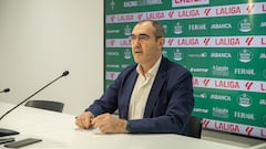 Carlos Mouriz, director general del Racing de Ferrol, compareció ante los medios de comunicación.