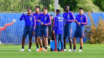 La Selecci&oacute;n Colombia en su entrenamiento del mi&eacute;rcoles en Kaz&aacute;n