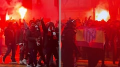 Así llegó el Frente Atlético al Bernabéu: cánticos, tensión y cargas policiales