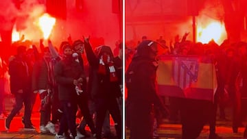 Así llegó el Frente Atlético al Bernabéu: cánticos, tensión y cargas policiales