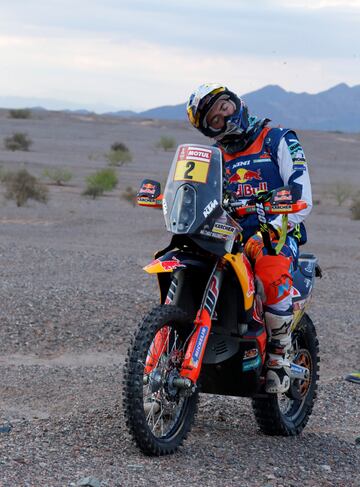 Undécima etapa entre Belén, Fiambalá y Chilecito. El piloto austriaco Matthias Walkner con KTM.