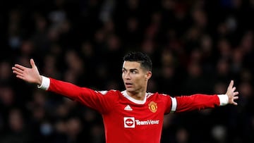 Cristiano Ronaldo, jugador del Manchester United, durante un partido.