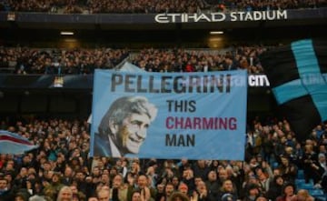 Los hinchas del City homenajean a Pellegrini