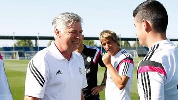 Carlo Ancelotti dirigió a James Rodríguez en la temporada 2014/2015