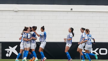 El Alavés celebra un gol.