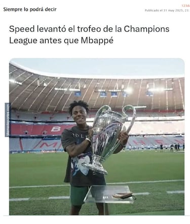 Mbappé, protagonista de los mejores memes de la final de la Champions