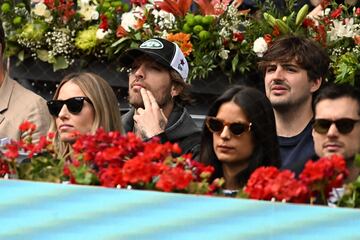 Adrián Roma durante el partido de Carlos Alcaraz en el Mutua Madrid Open.