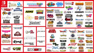 100 juegos para Nintendo Switch en una imagen