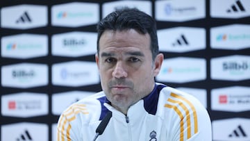 Alberto Toril, durante la rueda de prensa previa a la semifinal de la Supercopa entre Real Madrid y Real Sociedad.