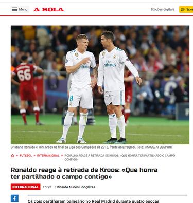 Un mundo rendido a Kroos: “Es difícil imaginar un final más digno”