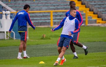 Colombia entrenó con 22 jugadores, Cristian Borja fue la única ausencia por una faringoamigdalitis.