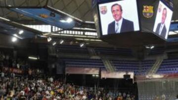 <b>HOMENAJE. </b>En el Palau se rindió un sentido minuto de silencio a Severiano Ballesteros.