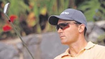 <b>SENSACIONAL. </b>El golfista español durante la jornada de ayer.