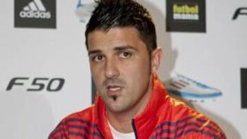David Villa, con sus botas.