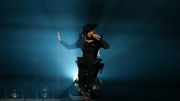 Melody, representing Spain, performs "ESA DIVA", during the Grand Final of the 2025 Eurovision Song Contest in Basel, Switzerland, May 17, 2025. REUTERS/Denis Balibouse