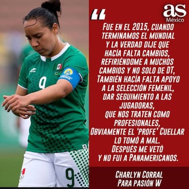 Charlyn Corral no jugaría en el América mientras esté Leo Cuellar