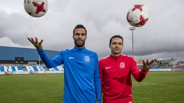 Rubén Sanz y Rubén Anuarbe juegan en el Fuenlabrada.