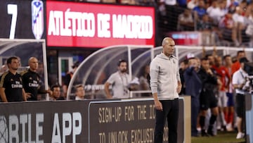 Zidane, durante el Real Madrid-Atl&eacute;tico (3-7) de Estados Unidos.