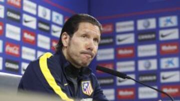 Simeone, en rueda de prensa.