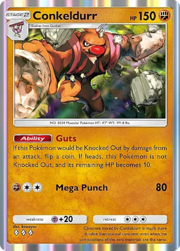 pokemon tcg pocket guardianes celestiales conkeldurr