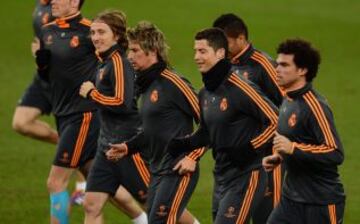 Entrenamiento del R. Madrid en Gelsenkirchen
