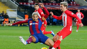 03/12/23  PARTIDO PRIMERA DIVISION
BARCELONA - ATLETICO DE MADRID 

RONALD ARAUJO (4) FC BARCELONA
GRIEZMANN (7) ATLETICO DE MADRID