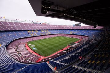 Panorámica del Camp Nou antes del comienzo del encuentro. 