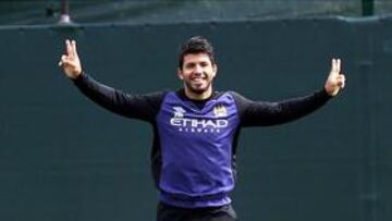 Agüero se vuelve a entrenar tras su lesión de rodilla
