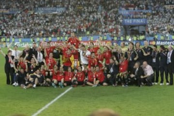 29 de junio de 2008. Final de la Eurocopa de Austria y Suiza entre Alemania y España. Celebración española.