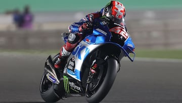 Álex Rins en Qatar.