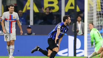 A Calhanoglu strike on the stroke of half-time was enough for Inter Milan to take all three points against Barcelona.