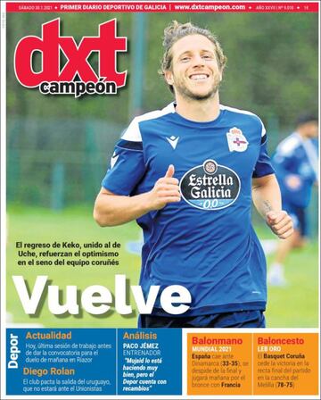 "Tridente 2021"... las portadas deportivas de hoy