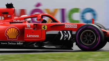 MEXICO CITY, MEXICO - OCTOBER 28: Sebastian Vettel of Germany driving the (5) Scuderia Ferrari SF71H during the Formula One Grand Prix of Mexico at Autodromo Hermanos Rodriguez on October 28, 2018 in Mexico City, Mexico.   Clive Mason/Getty Images/AFP
 == FOR NEWSPAPERS, INTERNET, TELCOS &amp; TELEVISION USE ONLY ==