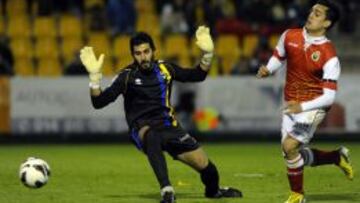 El portero Manu Fernández, en un partido con el Alcorcón.